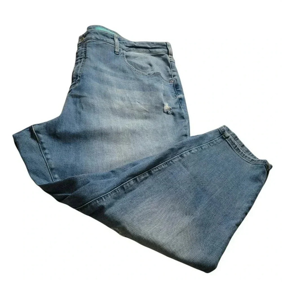 Anthropologie Pilcro High-Rise Distressed Skinny Jeans Size 26W Blue - Picture 11 of 11